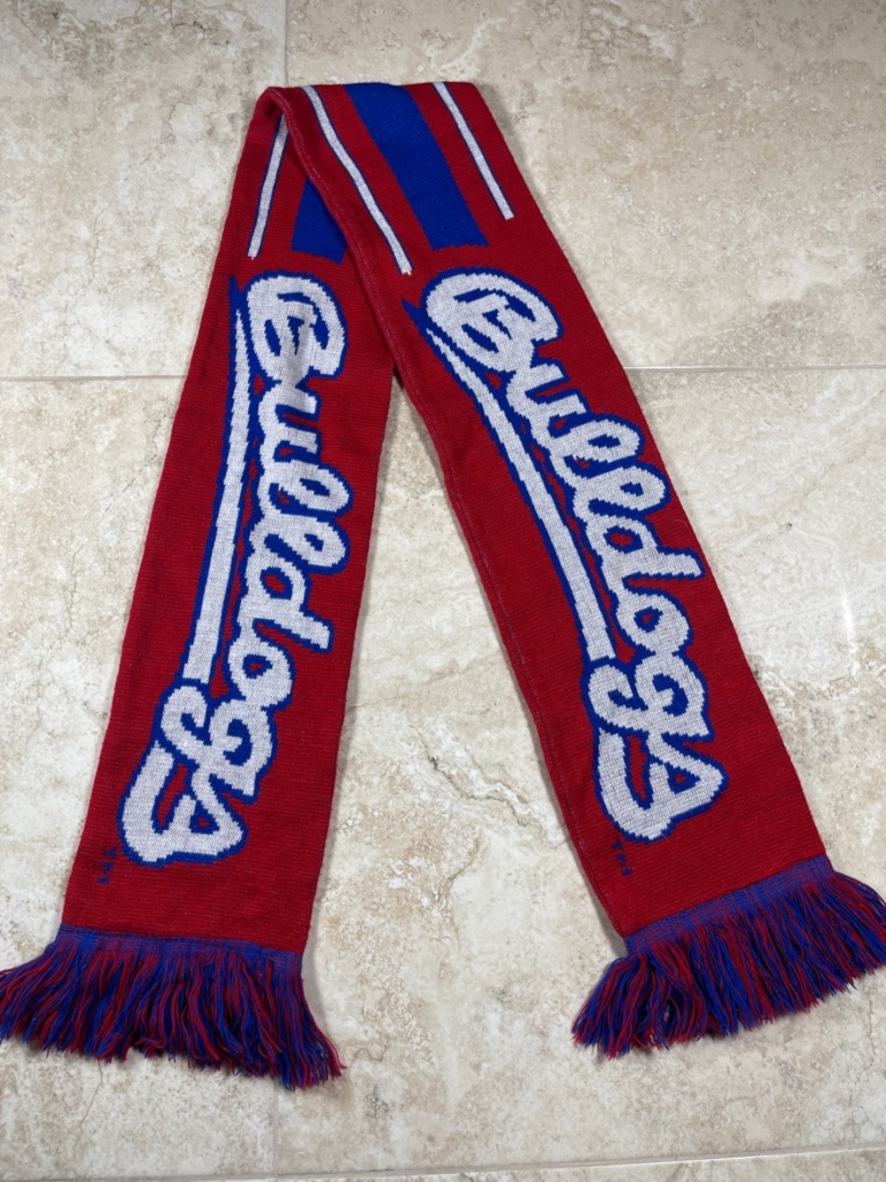 Red & Blue Bulldogs Knit Team Scarf
